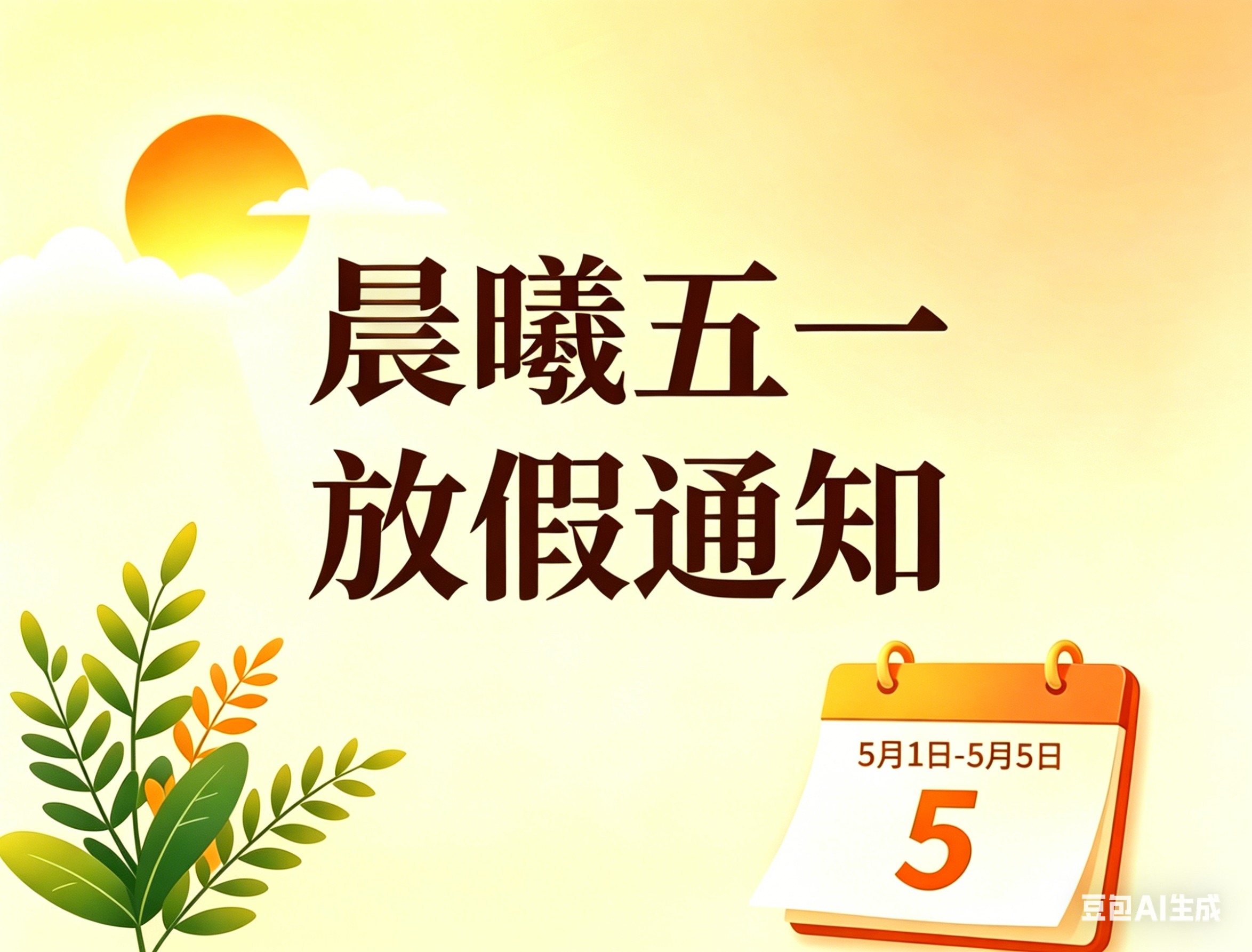 “五一”放假通知